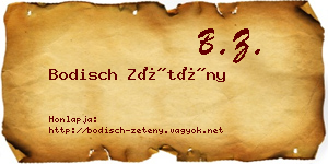 Bodisch Zétény névjegykártya